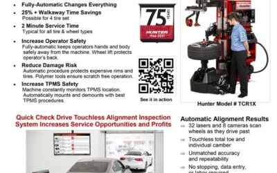 Save Time & Increase Profit Opportunities with Hunter Alignment Systems and Tire Changers