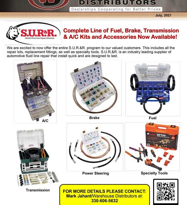 Complete Line of Fuel, Brake, Transmission & A/C Kits and Accessories Now Available!