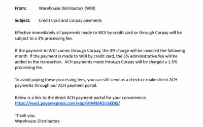 Corpay and ACH Payment Updates